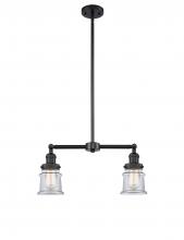 Innovations Lighting 209-BK-G182S - Canton - 2 Light - 21 inch - Matte Black - Stem Hung - Adjustable Island Light
