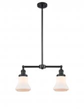 Innovations Lighting 209-BK-G191 - Bellmont - 2 Light - 21 inch - Matte Black - Stem Hung - Adjustable Island Light