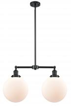 Innovations Lighting 209-OB-G201-10 - Beacon - 2 Light - 25 inch - Oil Rubbed Bronze - Stem Hung - Adjustable Island Light
