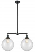 Innovations Lighting 209-OB-G202-10 - Beacon - 2 Light - 25 inch - Oil Rubbed Bronze - Stem Hung - Adjustable Island Light