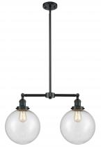 Innovations Lighting 209-OB-G204-10 - Beacon - 2 Light - 25 inch - Oil Rubbed Bronze - Stem Hung - Adjustable Island Light