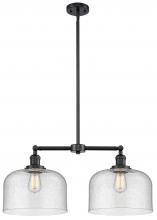 Innovations Lighting 209-OB-G74-L - Bell - 2 Light - 21 inch - Oil Rubbed Bronze - Stem Hung - Adjustable Island Light