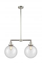 Innovations Lighting 209-PN-G204-10 - Beacon - 2 Light - 25 inch - Polished Nickel - Stem Hung - Adjustable Island Light