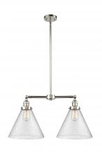 Innovations Lighting 209-PN-G44-L - Cone - 2 Light - 21 inch - Polished Nickel - Stem Hung - Adjustable Island Light