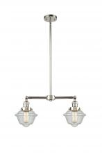 Innovations Lighting 209-PN-G534 - Oxford - 2 Light - 24 inch - Polished Nickel - Stem Hung - Adjustable Island Light
