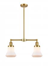 Innovations Lighting 209-SG-G191 - Bellmont - 2 Light - 21 inch - Satin Gold - Stem Hung - Adjustable Island Light