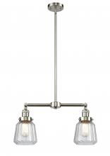 Innovations Lighting 209-SN-G142 - Chatham - 2 Light - 21 inch - Brushed Satin Nickel - Stem Hung - Adjustable Island Light