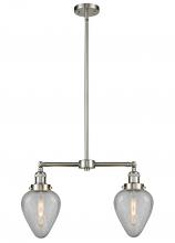 Innovations Lighting 209-SN-G165-LED - Geneseo - 2 Light - 21 inch - Brushed Satin Nickel - Stem Hung - Adjustable Island Light