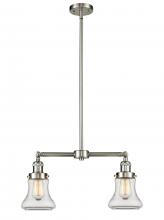 Innovations Lighting 209-SN-G192 - Bellmont - 2 Light - 21 inch - Brushed Satin Nickel - Stem Hung - Adjustable Island Light