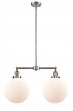 Innovations Lighting 209-SN-G201-10 - Beacon - 2 Light - 25 inch - Brushed Satin Nickel - Stem Hung - Adjustable Island Light