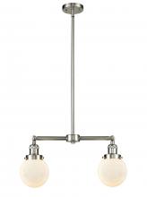 Innovations Lighting 209-SN-G201-6 - Beacon - 2 Light - 23 inch - Brushed Satin Nickel - Stem Hung - Adjustable Island Light