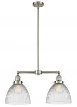 Innovations Lighting 209-SN-G222 - Seneca Falls - 2 Light - 21 inch - Brushed Satin Nickel - Stem Hung - Adjustable Island Light