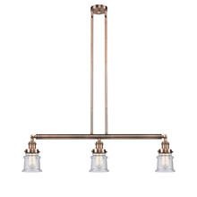Innovations Lighting 213-AC-G184S - Canton - 3 Light - 39 inch - Antique Copper - Stem Hung - Adjustable Island Light