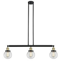 Innovations Lighting 213-BAB-G202-6 - Beacon - 3 Light - 39 inch - Black Antique Brass - Stem Hung - Adjustable Island Light
