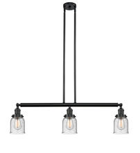 Innovations Lighting 213-BK-G54 - Bell - 3 Light - 38 inch - Matte Black - Stem Hung - Adjustable Island Light