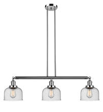 Innovations Lighting 213-PN-G74 - Bell - 3 Light - 41 inch - Polished Nickel - Stem Hung - Adjustable Island Light