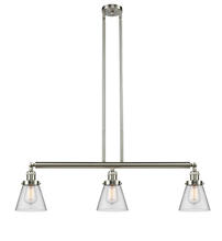 Innovations Lighting 213-SN-G62 - Cone - 3 Light - 39 inch - Brushed Satin Nickel - Stem Hung - Adjustable Island Light