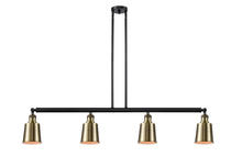 Innovations Lighting 214-BAB-M9-AB - Addison - 4 Light - 50 inch - Black Antique Brass - Stem Hung - Adjustable Island Light