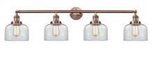 Innovations Lighting 215-AC-G72 - Bell - 4 Light - 44 inch - Antique Copper - Adjustable Bath Vanity Light