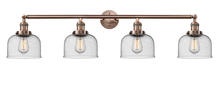Innovations Lighting 215-AC-G74 - Bell - 4 Light - 44 inch - Antique Copper - Adjustable Bath Vanity Light
