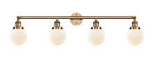 Innovations Lighting 215-BB-G201-6 - Beacon - 4 Light - 42 inch - Brushed Brass - Adjustable Bath Vanity Light
