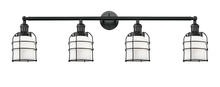 Innovations Lighting 215-BK-G51-CE - Bell Cage - 4 Light - 42 inch - Matte Black - Adjustable Bath Vanity Light