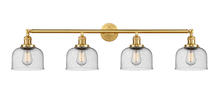 Innovations Lighting 215-SG-G74 - Bell - 4 Light - 44 inch - Satin Gold - Adjustable Bath Vanity Light