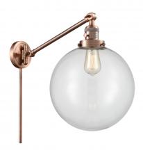 Innovations Lighting 237-AC-G202-12 - Beacon - 1 Light - 12 inch - Antique Copper -Adjustable Swing Arm