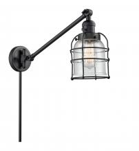 Innovations Lighting 237-BK-G54-CE - Bell Cage - 1 Light - 8 inch - Matte Black -Adjustable Swing Arm