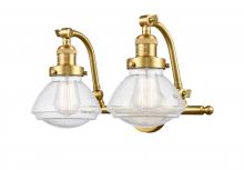 Innovations Lighting 515-2W-SG-G324 - Olean - 2 Light - 19 inch - Satin Gold - Adjustable Bath Vanity Light