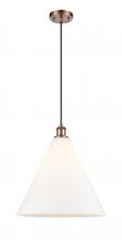 Innovations Lighting 516-1P-AC-GBC-161 - Berkshire - 1 Light - 16 inch - Antique Copper - Cord hung - Pendant
