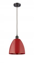 Innovations Lighting 516-1P-OB-MBD-9-RD - Plymouth - 1 Light - 9 inch - Oil Rubbed Bronze - Cord hung - Mini Pendant