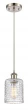 Innovations Lighting 516-1P-SN-G112C-5CL - Cobbleskill - 1 Light - 5 inch - Brushed Satin Nickel - Cord hung - Mini Pendant