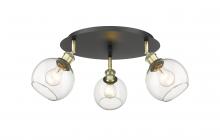Innovations Lighting 516-3C-BAB-G122-6 - Athens - 3 Light - 18 inch - Black Antique Brass - Flush Mount