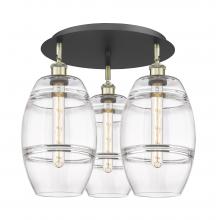 Innovations Lighting 516-3C-BAB-G557-8CL - Vaz - 3 Light - 20 inch - Black Antique Brass - Flush Mount