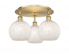 Innovations Lighting 516-3C-BB-G1216-8WM - White Mouchette - 3 Light - 20 inch - Brushed Brass - Flush Mount
