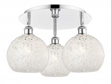Innovations Lighting 516-3C-PC-G1216-8WM - White Mouchette - 3 Light - 20 inch - Polished Chrome - Flush Mount