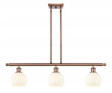 Innovations Lighting 516-3I-AC-G1217-6WV - White Venetian - 3 Light - 36 inch - Antique Copper - Stem Hung - Island Light