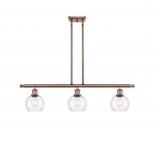 Innovations Lighting 516-3I-AC-G122-6 - Athens - 3 Light - 36 inch - Antique Copper - Cord hung - Island Light