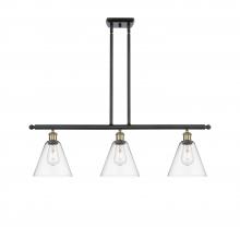 Innovations Lighting 516-3I-BAB-GBC-82 - Berkshire - 3 Light - 36 inch - Black Antique Brass - Cord hung - Island Light