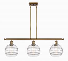 Innovations Lighting 516-3I-BB-G556-8CL - Rochester - 3 Light - 36 inch - Brushed Brass - Cord hung - Island Light