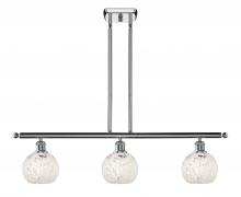 Innovations Lighting 516-3I-PC-G1216-6WM - White Mouchette - 3 Light - 36 inch - Polished Chrome - Stem Hung - Island Light