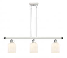 Innovations Lighting 516-3I-WPC-G559-5GWH - Bridal Veil - 3 Light - 36 inch - White Polished Chrome - Cord hung - Island Light