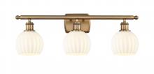 Innovations Lighting 516-3W-BB-G1217-6WV - White Venetian - 3 Light - 26 inch - Brushed Brass - Bath Vanity Light