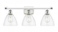 Innovations Lighting 516-3W-WPC-GBD-752 - Bristol - 3 Light - 28 inch - White Polished Chrome - Bath Vanity Light