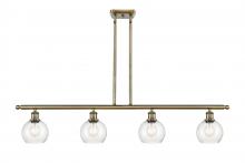 Innovations Lighting 516-4I-AB-G124-6 - Athens - 4 Light - 48 inch - Antique Brass - Cord hung - Island Light