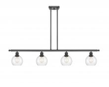 Innovations Lighting 516-4I-BK-G122-6 - Athens - 4 Light - 48 inch - Matte Black - Cord hung - Island Light