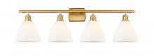 Innovations Lighting 516-4W-SG-GBD-751 - Bristol - 4 Light - 38 inch - Satin Gold - Bath Vanity Light