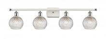 Innovations Lighting 516-4W-WPC-G122C-6CL - Athens - 4 Light - 36 inch - White Polished Chrome - Bath Vanity Light