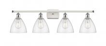 Innovations Lighting 516-4W-WPC-GBD-754 - Bristol - 4 Light - 38 inch - White Polished Chrome - Bath Vanity Light